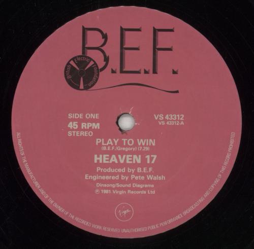 Heaven 17 Play To Win UK 12